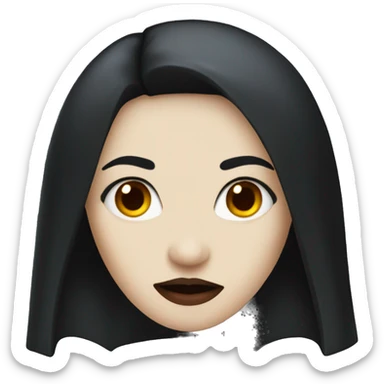 woman vampire with black hair  sticker