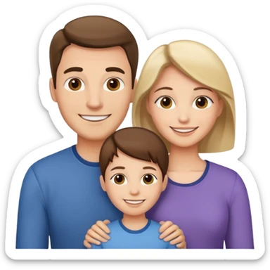 PAPÁ MAMA DOS HIJOS Y UNA HIJA sticker