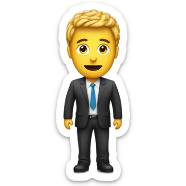 Un homme devant un macdo sticker