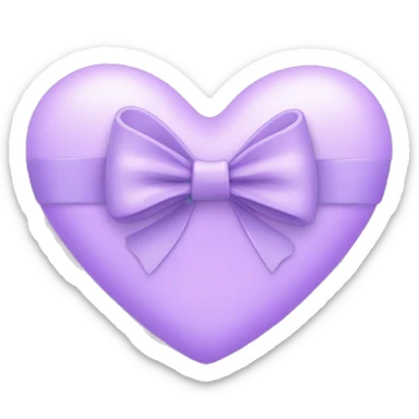 pastel purple heart with a bow sticker