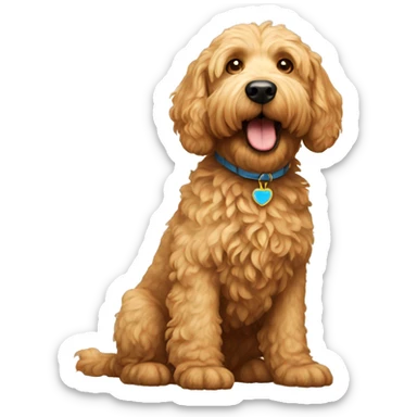 golden doodle dog sticker
