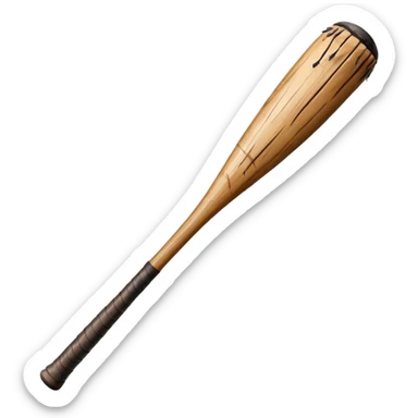 baseball bat with nails poking out from the bat from stranger things sticker