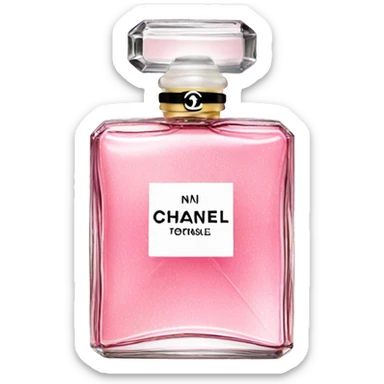Chanel perfume bottle pink  sticker