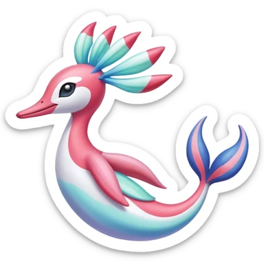 Colorful Exotic Meloetta-Milotic-Cresselia-Primarina-Kirby-Fakémon-creature-hybrid sticker