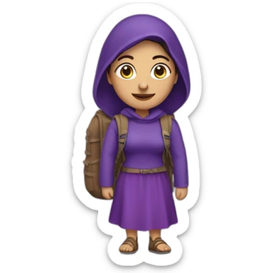 Armenian women in purple clothing with the rucksack sticker