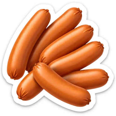 carrot orange vienna sausages sticker