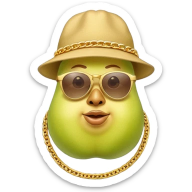 birnen gangster amy rapper als birne sticker