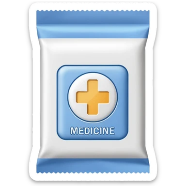 powdered medicine packet sticker