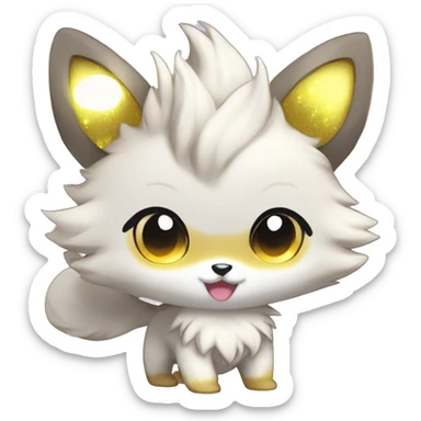  High quality Cute Cool Kawaii stylish Pretty Chibi Fur-Sona Shiny Colorful Sparkly Fakemon Full Body sticker