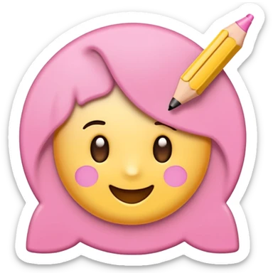 Coloring book with simple line drawings, slightly colored with marker strokes, felt-tip marker beside it, clean flat style, soft colors, emoji-style. sticker