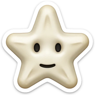 starshape made of bone. no face . no outer ridge. no eyes. no. nose. no mouth. just a star stop rendering a face on it sticker