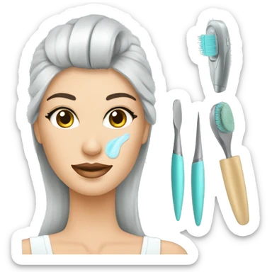 Beautician doin Dermaplaning  sticker