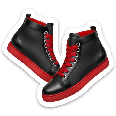 A pair of black Christian Louboutins shoe sneaker  sticker