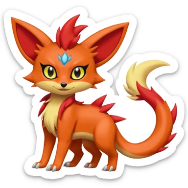 Torracat-Amaura-
Salandit-Fennekin-Fakémon-Digimon-fusion (full body) sticker