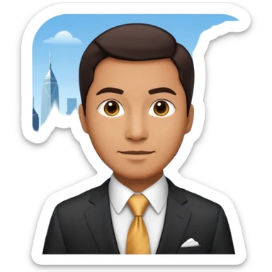 thirty-year-old financial investor, Malaysian, involved in multiple real estate and business ventures in Manhattan and the Middle East. sticker