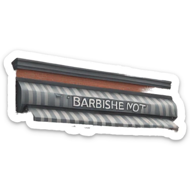 barbershop building sticker
