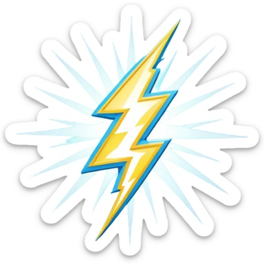 A lot of light blue rays lightnings sticker