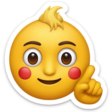 Emoji amarelinho pequenininho punho cruzado sticker