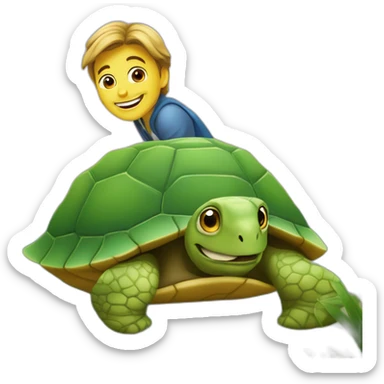 L'outre sur tortue sticker