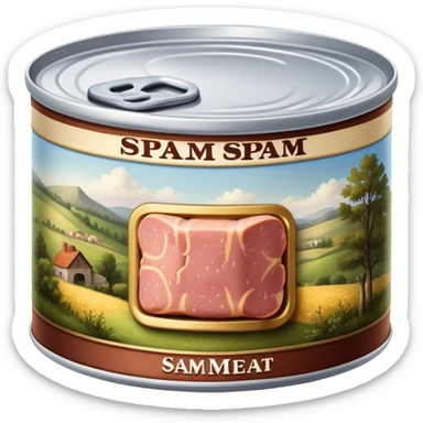 Rembrandt style spam meat countryside landscape  sticker