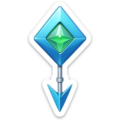 Une flèche qui fait un tour sur elle même pour relancer une partie/ gamer/ futuriste/ VR sticker