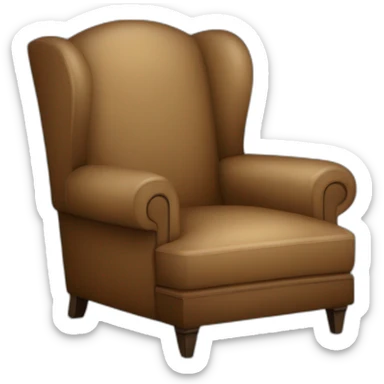 Sillón orejero con lámpara para leer sticker