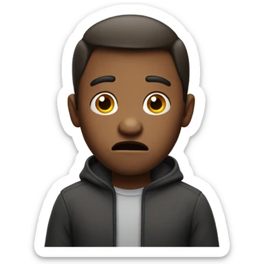 person looking horrified sticker