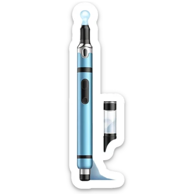 modern vape pen with vapor cloud sticker