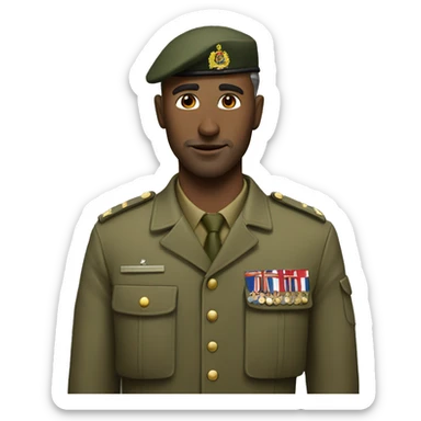 british man in the army clothes sticker