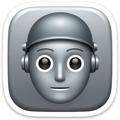 app icon for AI agent super minimastic sticker