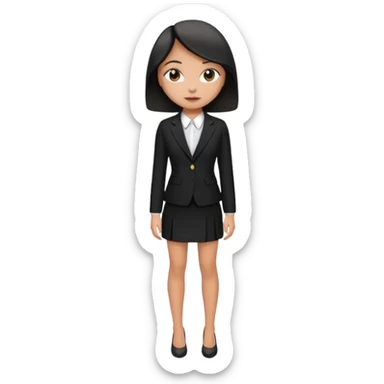 just give me the ccloth like womens formal a suit and a mini skirt black sticker