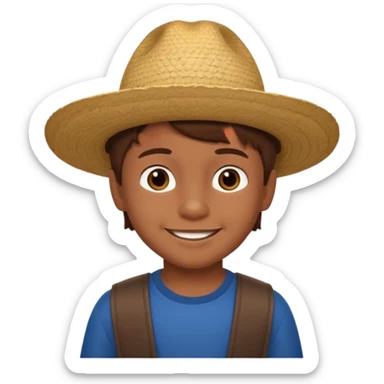 A 6 year old mexican boy with brown hair and no hat sticker