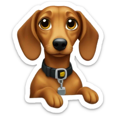 doxie in a taxi sticker