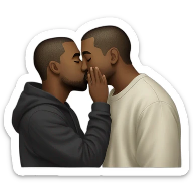 kanye west kissing kanye west sticker