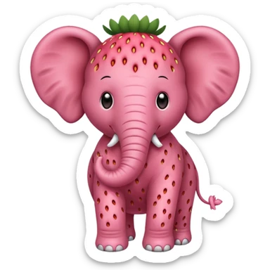 Elefante de fresa sticker