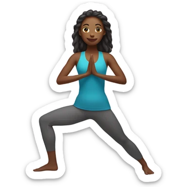 the upper body of a yoga woman sticker