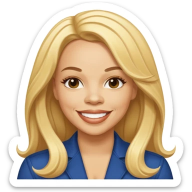 Faith Evans with long blonde hair sticker