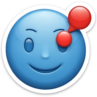Emoji-style “No Internet” icon, blue Wi-Fi symbol, bottom-right small red circle with white X (close icon), glossy 3D emoji look, clean vector, transparent background. sticker