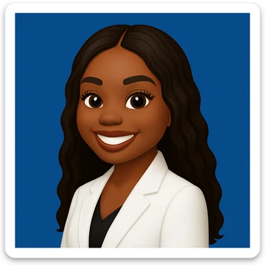 turn the second man in emoji style of the 1st image, match the facial features and match dressing style of the 2nd image, she is wearing white suit side pose sticker