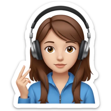 Brown-haired girl creating a video to post on instagram sticker