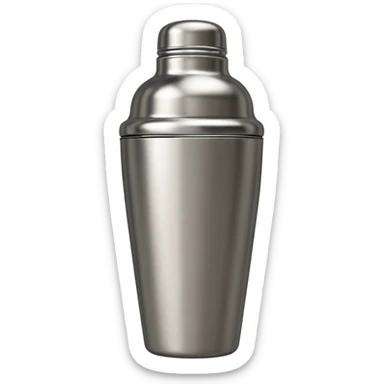 A boston cocktail shaker in ios emoji style sticker