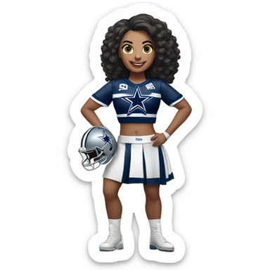 Hispanic Dallas cowboys cheerleader  sticker