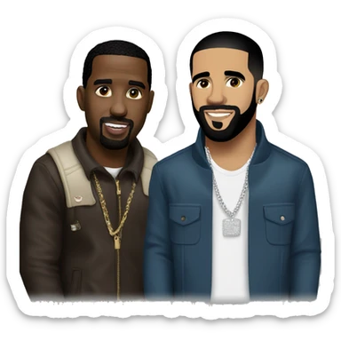 p diddy and drake sticker