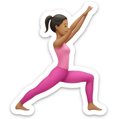 pilates girl in pink pilates pose asia sticker