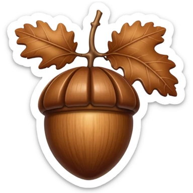 oak acorn sticker