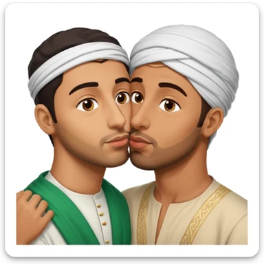 Arab man kiss man sticker
