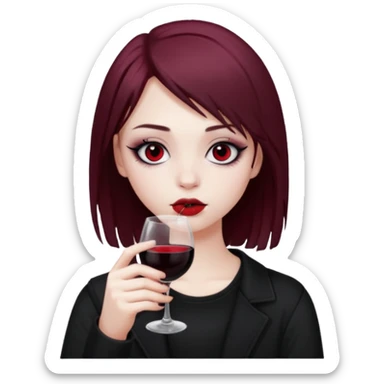 Bebendo vinho  adolescente emo sticker