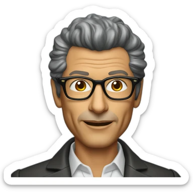 Jeff goldblum innovation consultant wearing glasses sticker