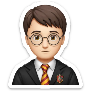 harry potter with griffindor tie sticker