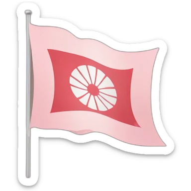 Flag of Japan with a sakura sticker